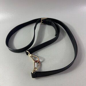 Furla Black Leather Adjustable Strap